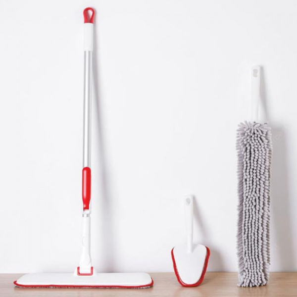 Швабра Xiaomi Appropriate Cleaning Household Cleaning Small Kit TZ-01 красный/серый фото 2