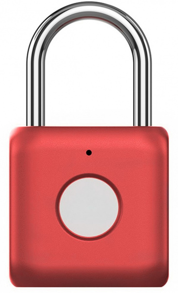 Умный замок Xiaomi Smart Fingerprint Lock Padlock YD-K1 работающий по отпечатку пальца, красный фото 1