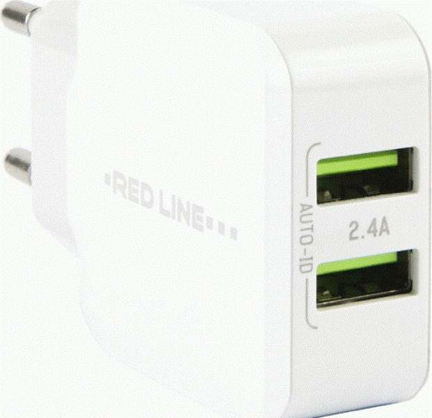 СЗУ адаптер 2 USB (модель Z-2)  2,1A Fast Charge белый, Redline фото 2