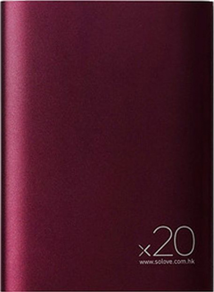 Внешний аккумулятор Xiaomi (Mi) SOLOVE 20000 mAh с кожаным чехлом (A8-2 Red Wine), темно-красный фото 1