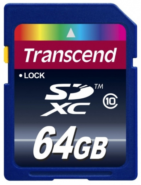 Карта памяти Transcend SDXC Premium 200X Class 10 (25/10MB/s) 64GB фото 1