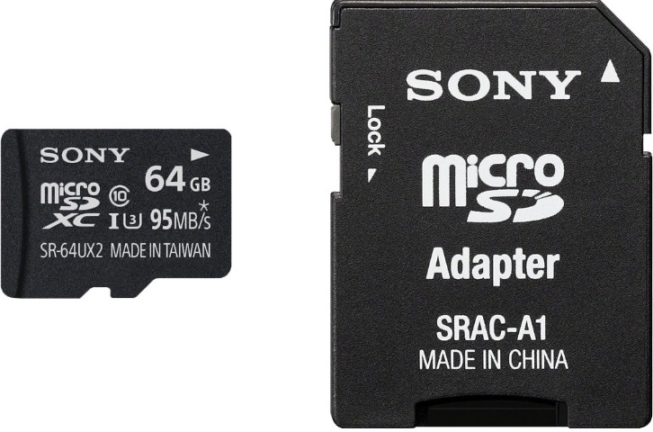 Карта памяти Sony microSDXC 64Gb, Class 10 UHS-I U3 (95/70Mb/s) + ADP фото 1