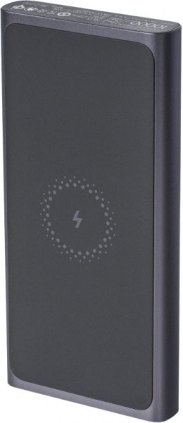 Внешний аккумулятор с поддержкой беспроводной зарядки Xiaomi Wireless Power Bank Youth 10000mAh (WPB15ZM) черный фото 2