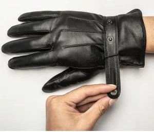 Сенсорные кожаные перчатки Xiaomi Mi Qimian Touch Gloves (L) Мужские фото 2