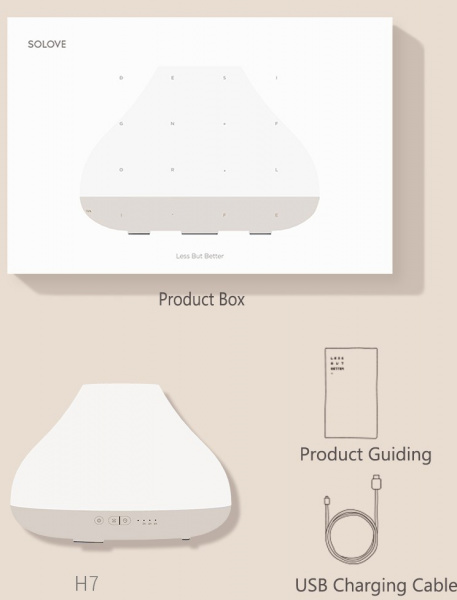 Увлажнитель-ароматизатор портативный Solove H7 белый фото 3