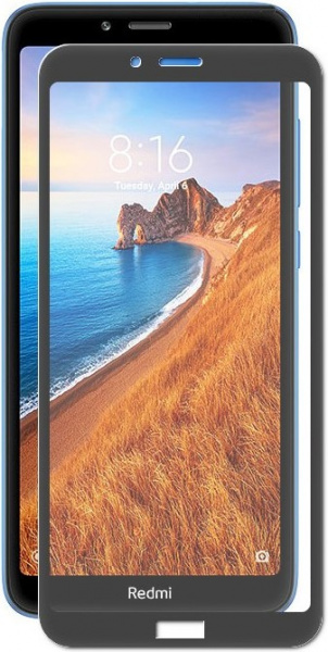 Защитное стекло для Xiaomi Redmi 7A Full Screen Full Glue черный, Redline фото 1