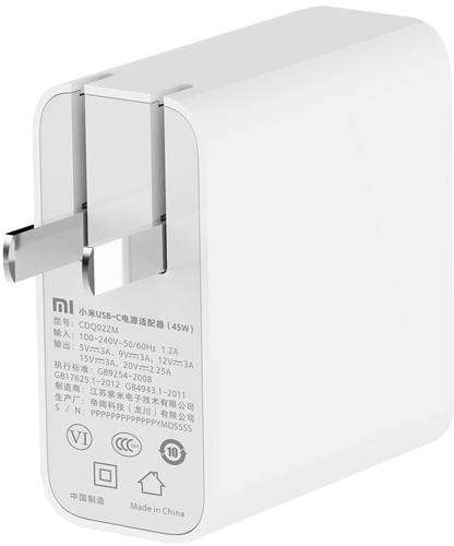 Блок питания Xiaomi Зарядное устройство USB Type-C для ноутбука (45W) фото 4