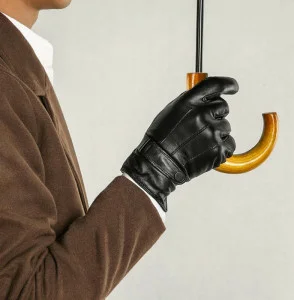 Сенсорные кожаные перчатки Xiaomi Mi Qimian Touch Gloves (L) Мужские фото 3