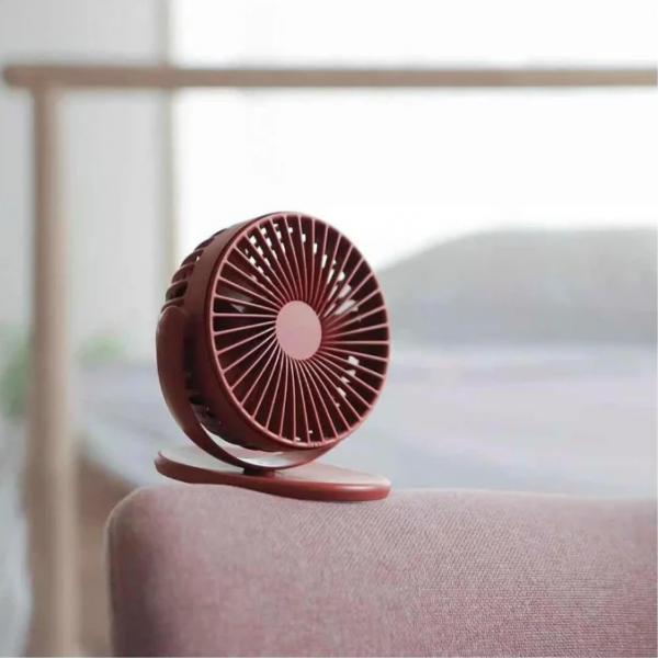 Вентилятор портативный SOLOVE clip electric fan 3 Speed, красный фото 2