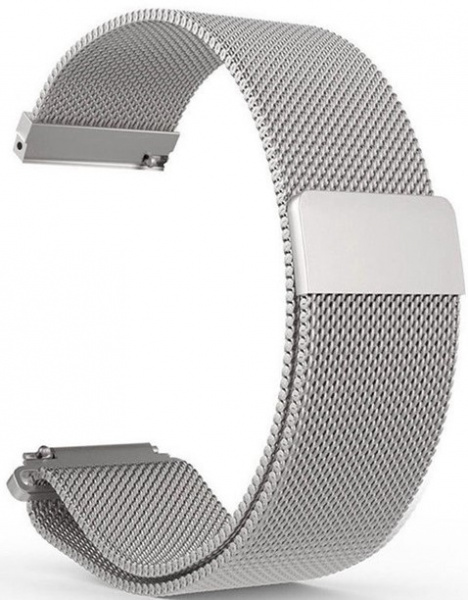Ремешок сетчатый металлический 20мм для Amazfit GTR42мм/ GTS/ Bip/ Bip Lite, серебряный фото 1
