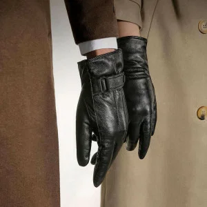 Сенсорные кожаные перчатки Xiaomi Mi Qimian Touch Gloves (L) Мужские фото 4